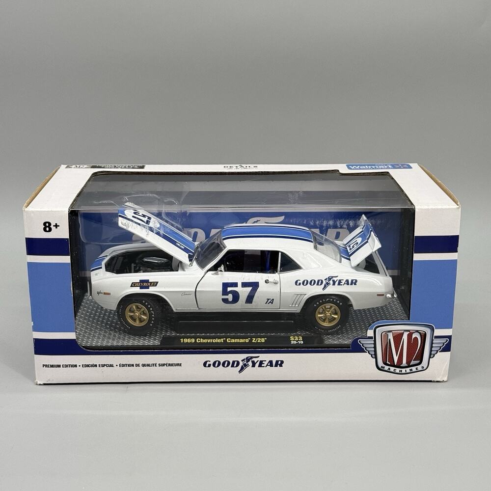 M2 Machines 1/24 Diecast 69 Camaro Z/28 Goodyear White S33 20-10